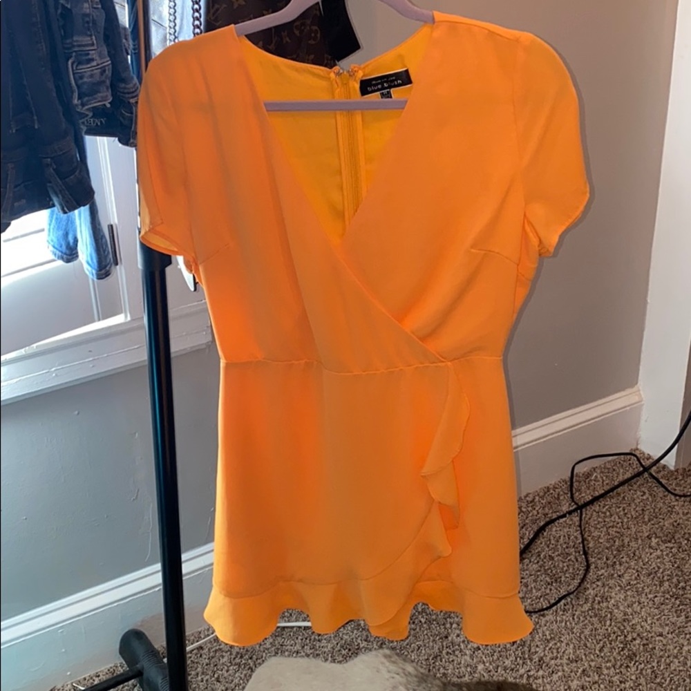 Orange sun dress perfect for summer!